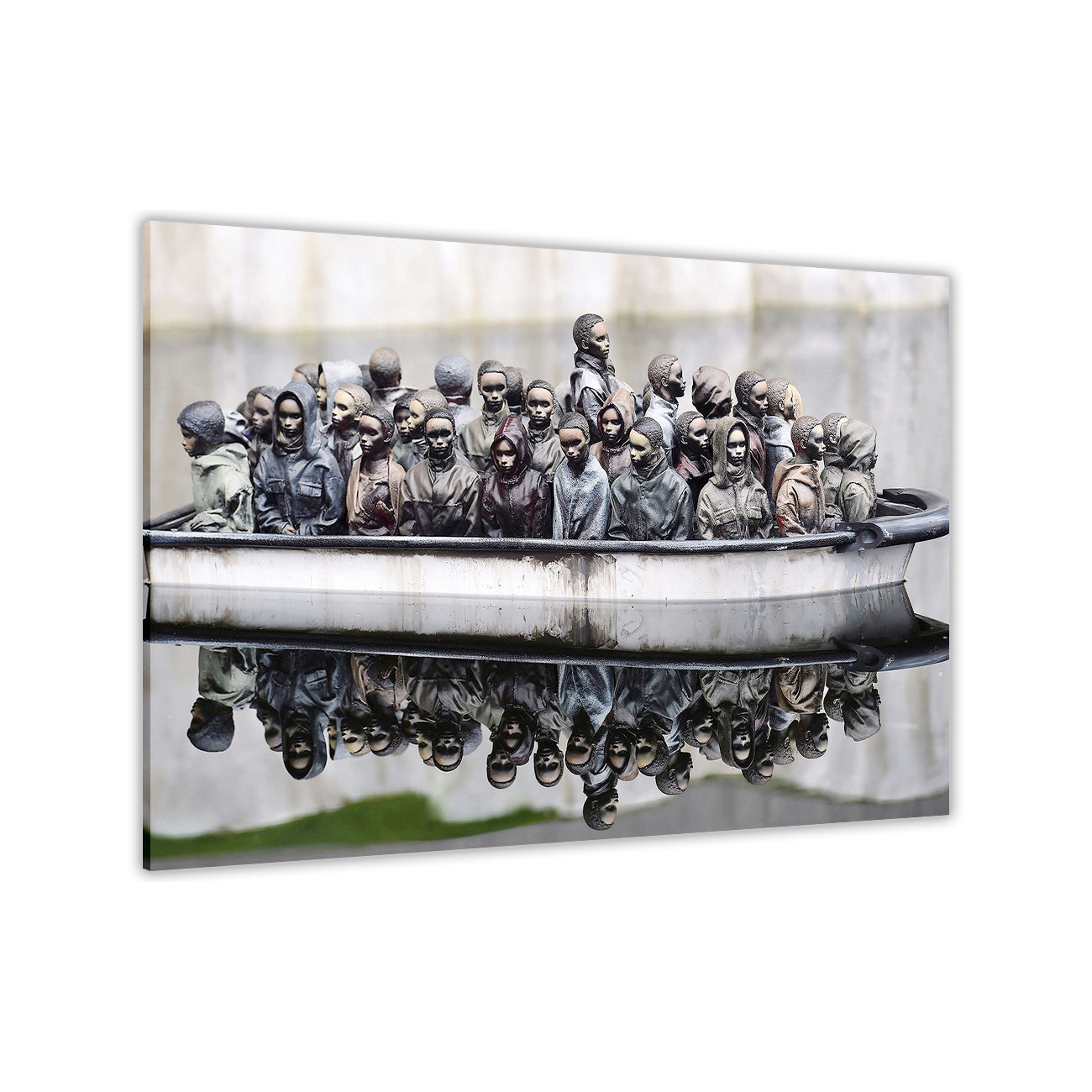 Banksy Refugees Canvas Wall Art Picture Print for the Living Room, Bedroom, Home Decor