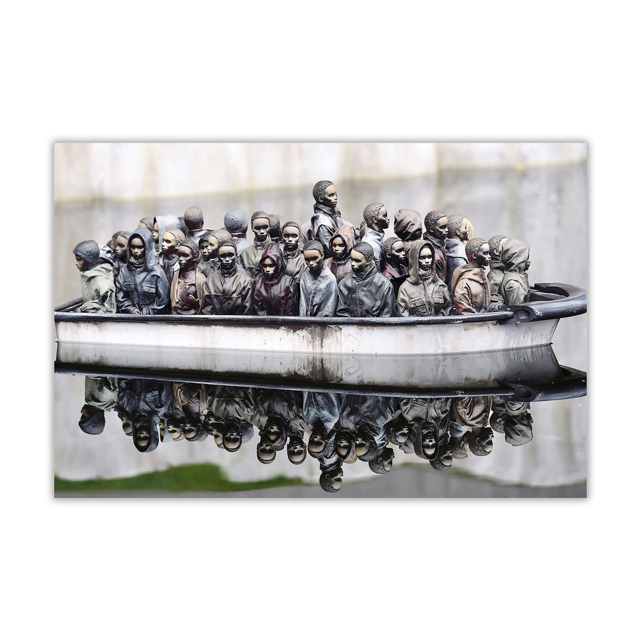 Banksy Refugees Canvas Wall Art Picture Print for the Living Room, Bedroom, Home Decor