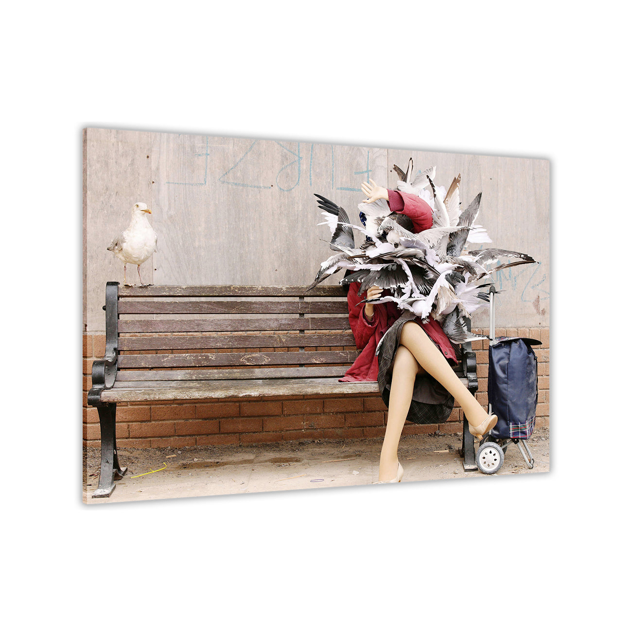 Banksy Seagulls Canvas Wall Art Picture Print for the Living Room, Bedroom, Home Decor