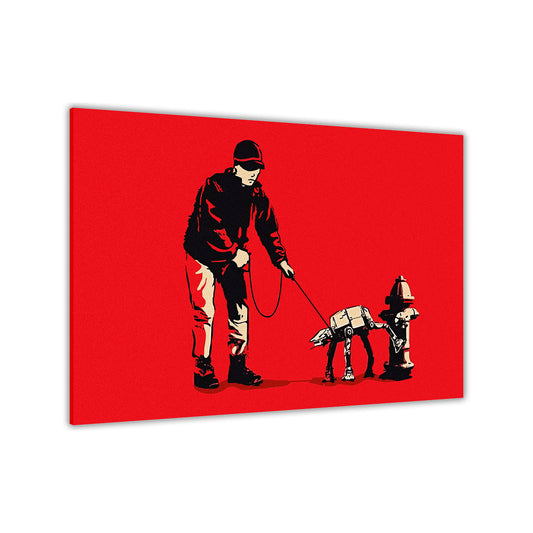 Banksy Star Wars Canvas Wall Art Picture Print for the Living Room, Bedroom, Home Decor