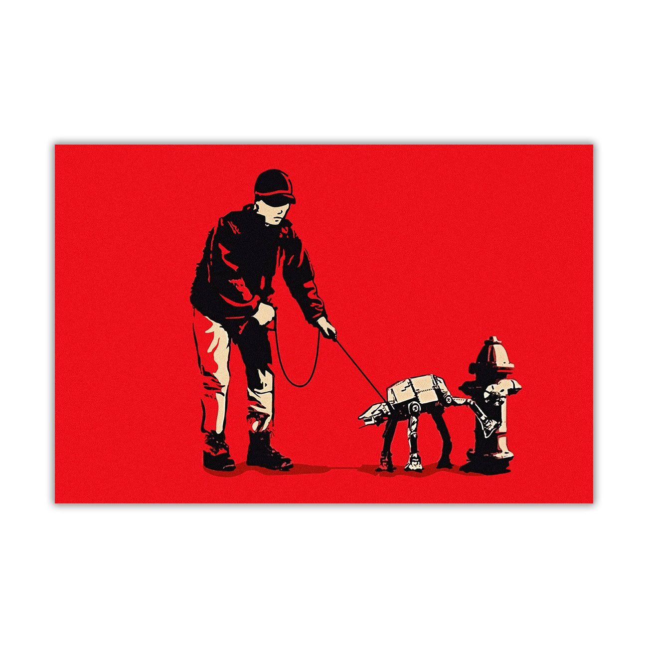 Banksy Star Wars Canvas Wall Art Picture Print for the Living Room, Bedroom, Home Decor