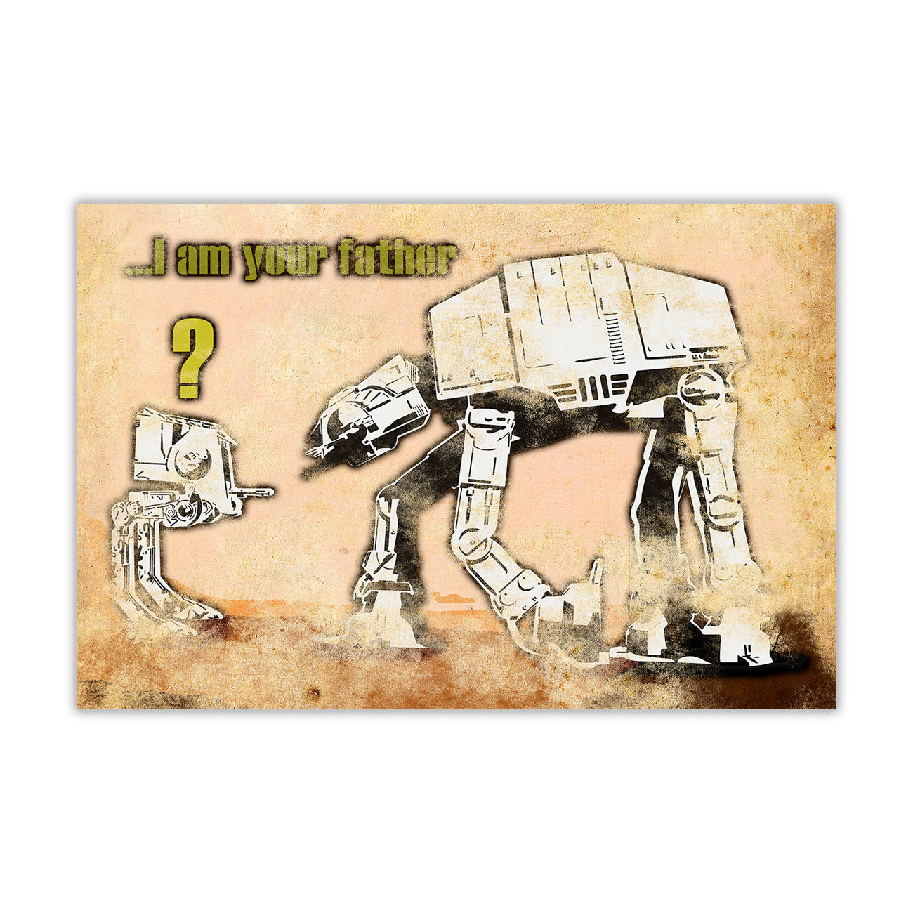 Banksy Your Father Canvas Wall Art Picture Print for the Living Room, Bedroom, Home Decor