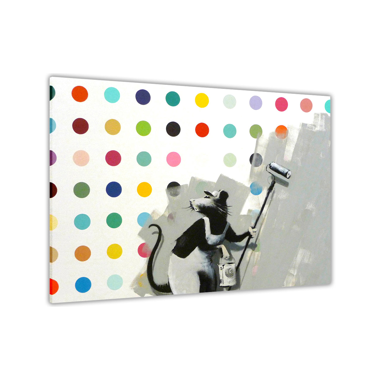 Banksy Does Damien Hirst Canvas Wall Art Picture Print for the Living Room, Bedroom, Home Decor