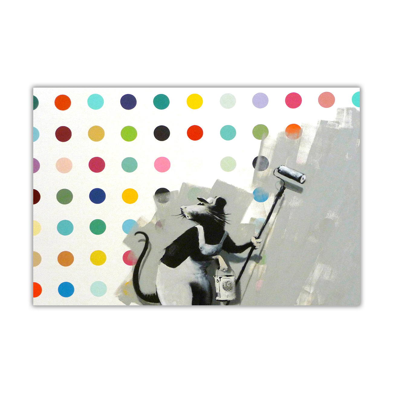 Banksy Does Damien Hirst Canvas Wall Art Picture Print for the Living Room, Bedroom, Home Decor