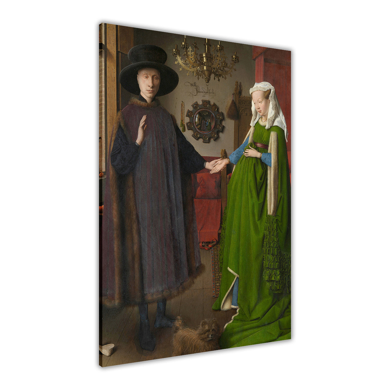 Jan Van Eyck The Arnolfini Portrait Canvas Wall Art Picture Print for the Living Room, Bedroom, Home Decor
