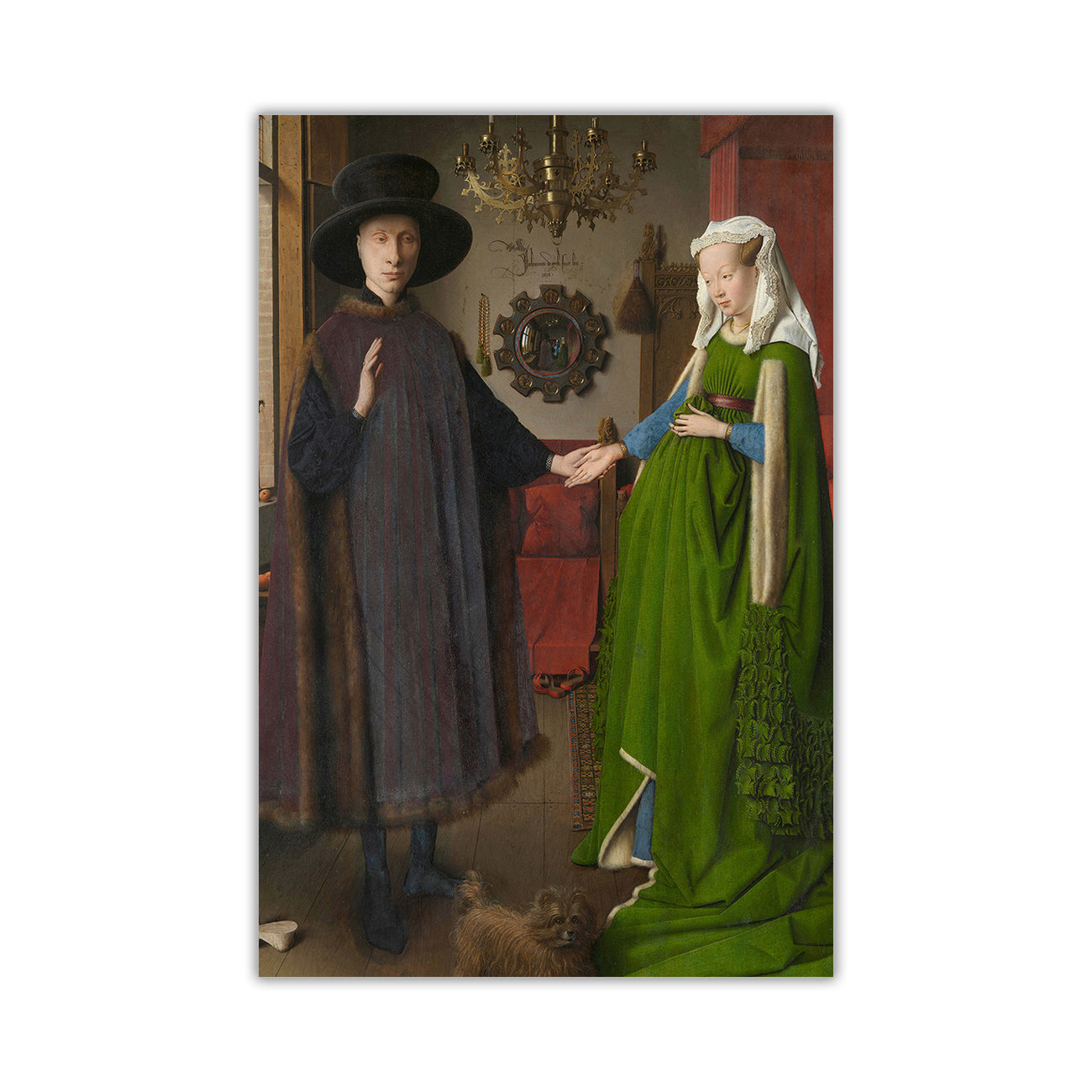 Jan Van Eyck The Arnolfini Portrait Canvas Wall Art Picture Print for the Living Room, Bedroom, Home Decor