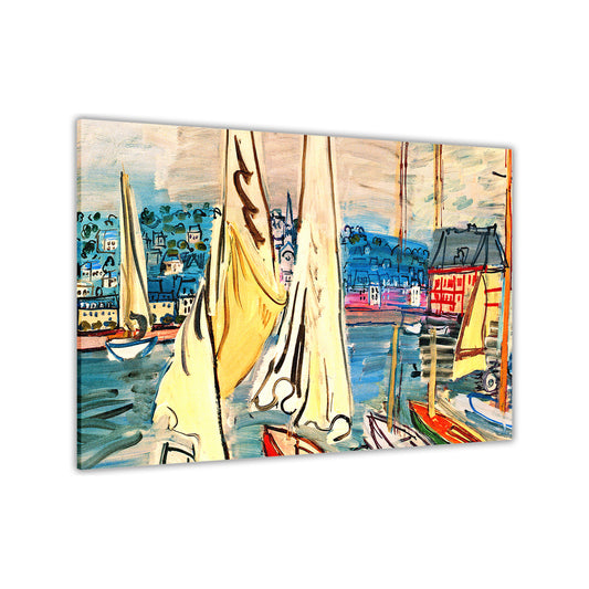Raul Dufy Sailing Boats in Doville Canvas Wall Art Picture Print for the Living Room, Bedroom, Home Decor