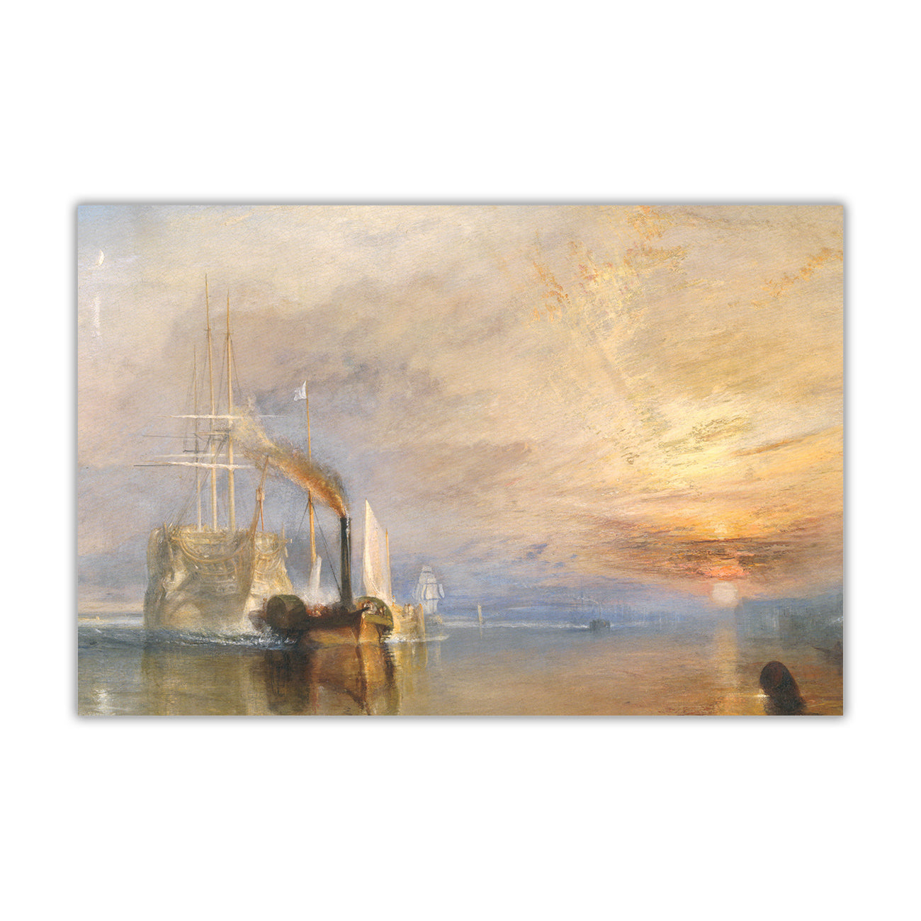 The Fighting Temeraire Canvas Wall Art Picture Print for the Living Room, Bedroom, Home Decor