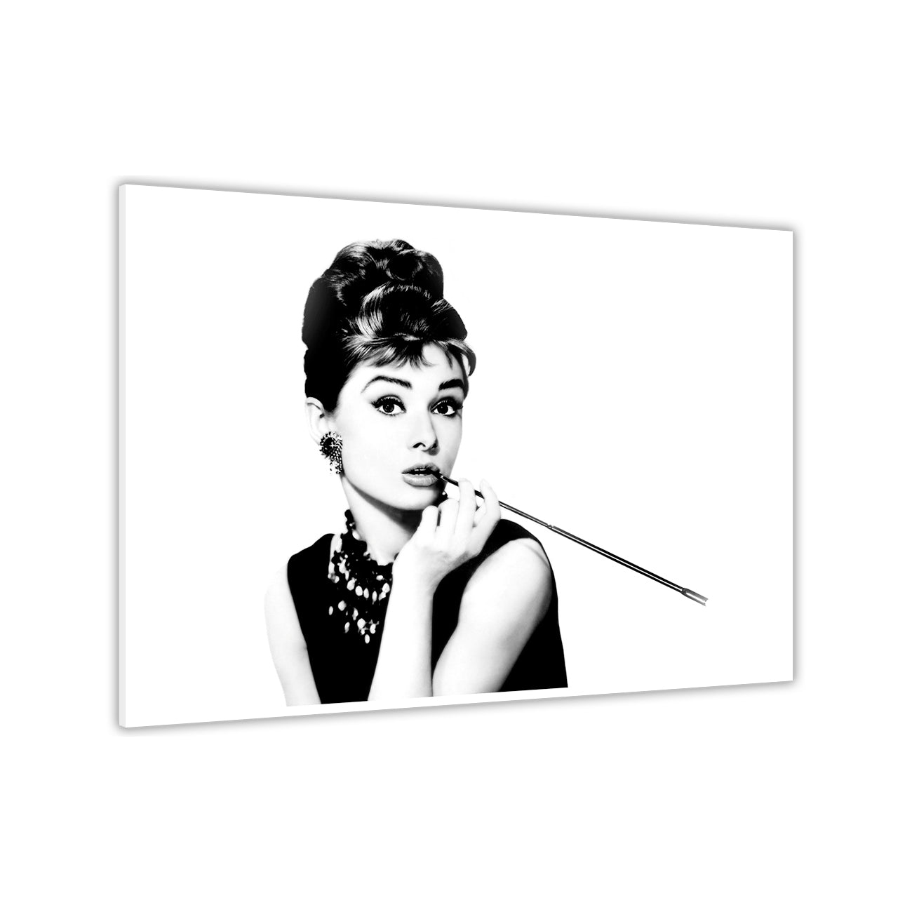 Audrey Lips Canvas Wall Art Picture Print for the Living Room, Bedroom, Home Decor