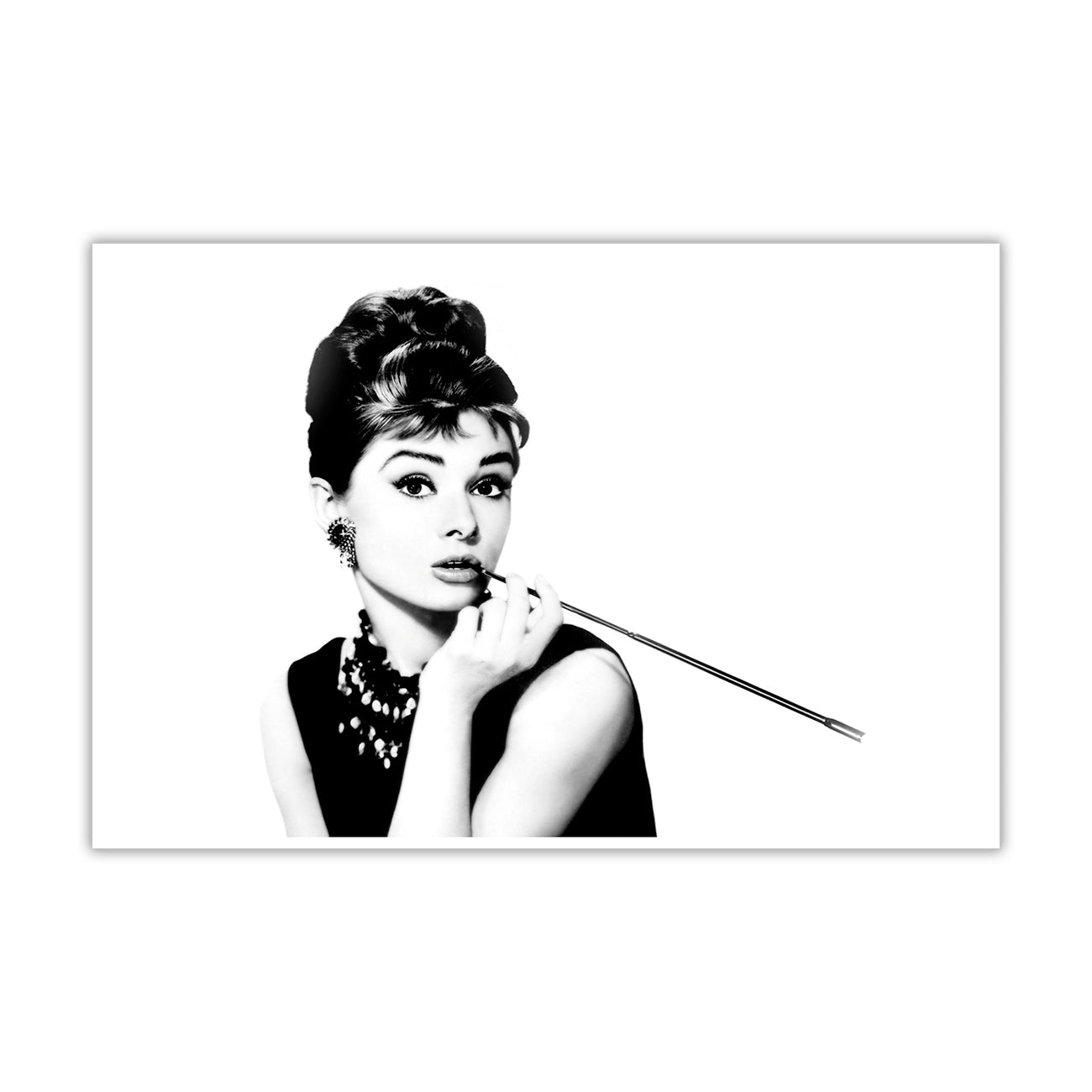 Audrey Lips Canvas Wall Art Picture Print for the Living Room, Bedroom, Home Decor