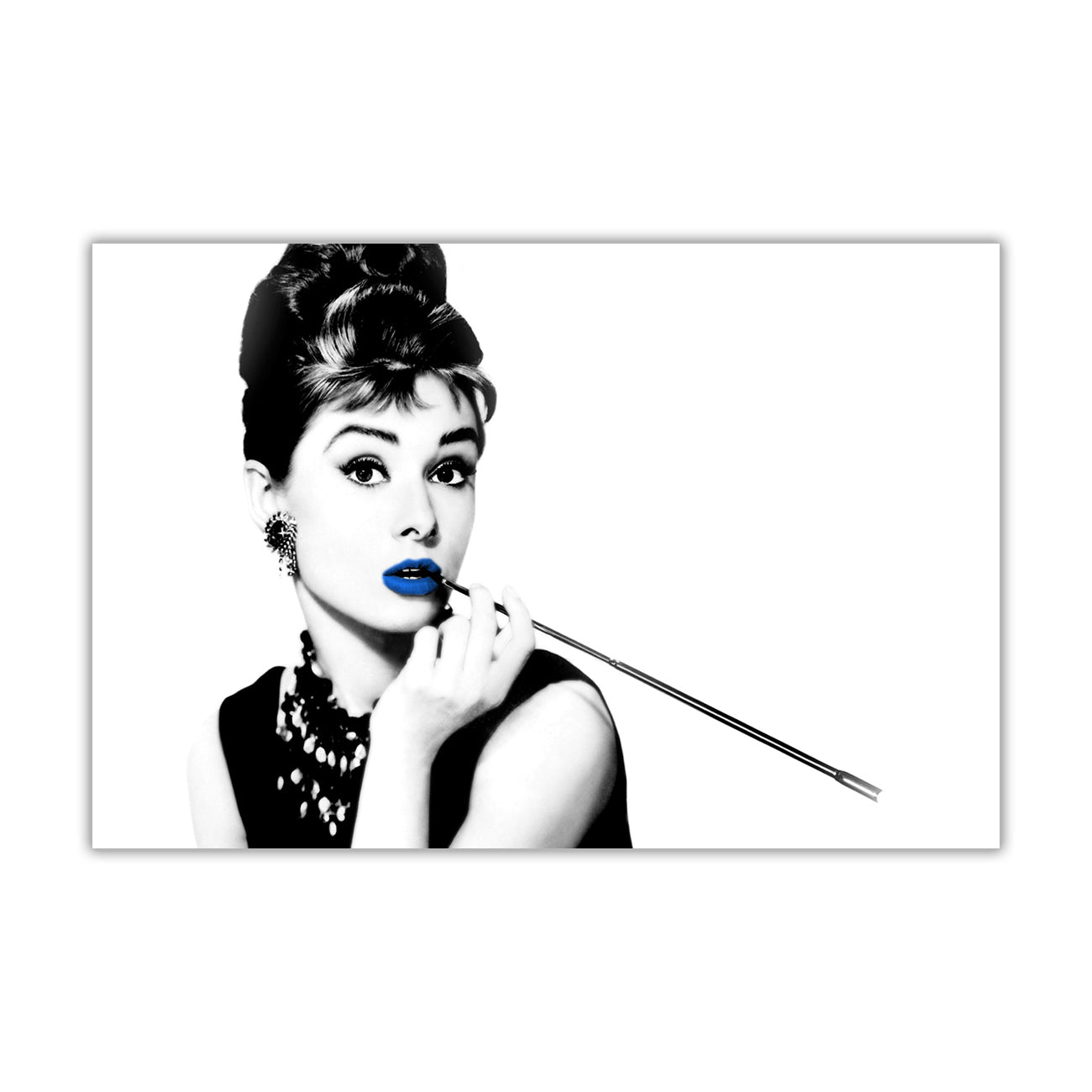 Audrey Lips Canvas Wall Art Picture Print for the Living Room, Bedroom, Home Decor
