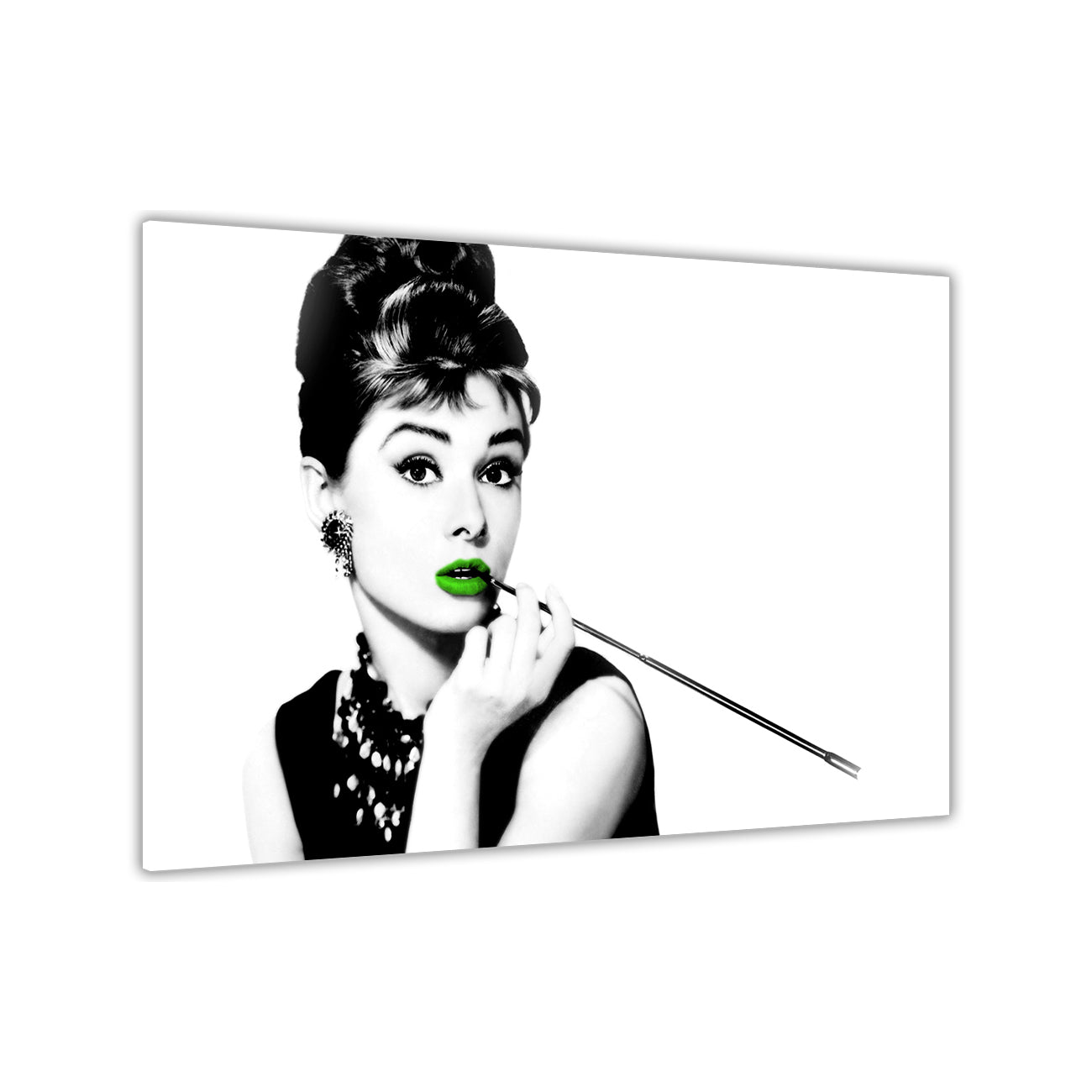 Audrey Lips Canvas Wall Art Picture Print for the Living Room, Bedroom, Home Decor