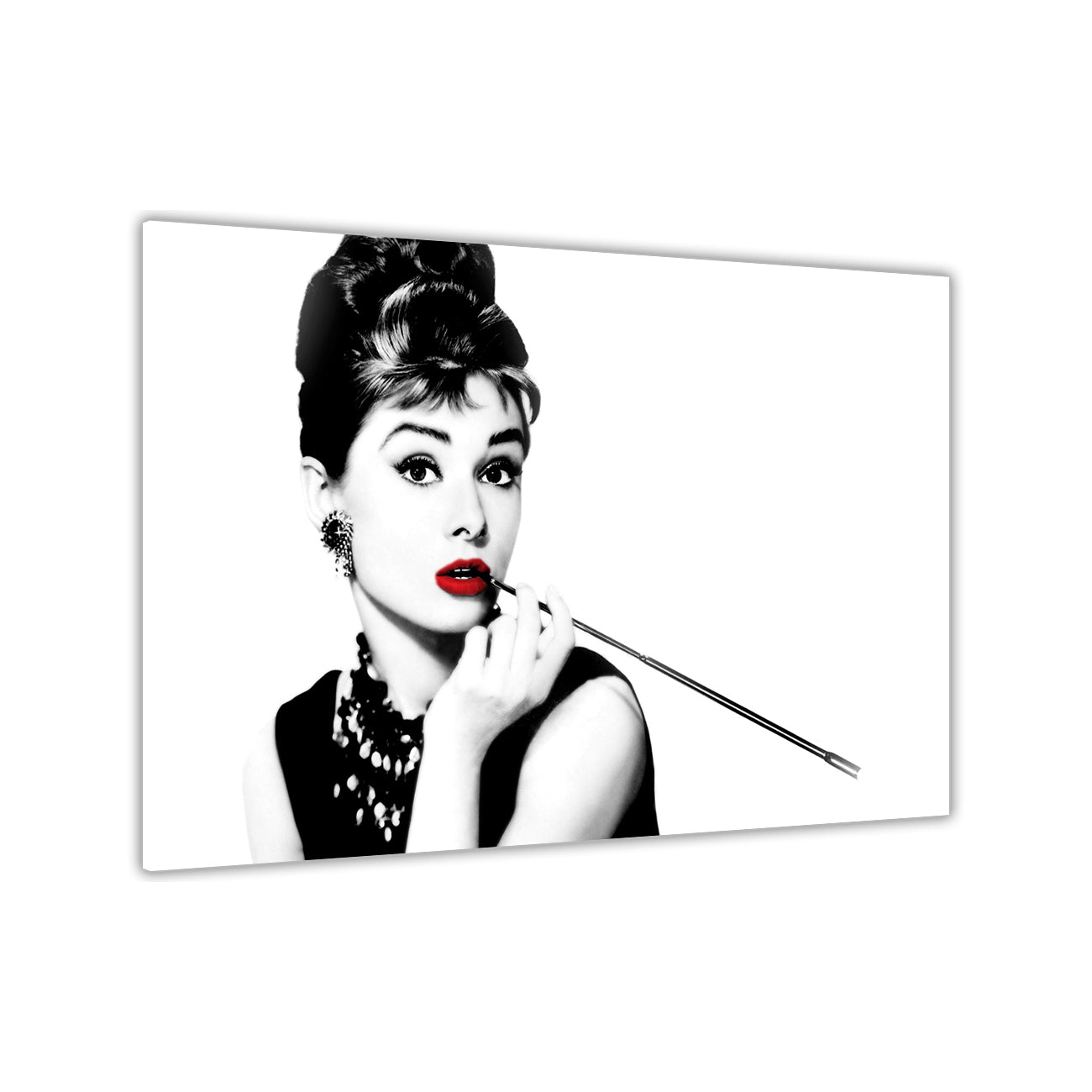 Audrey Lips Canvas Wall Art Picture Print for the Living Room, Bedroom, Home Decor