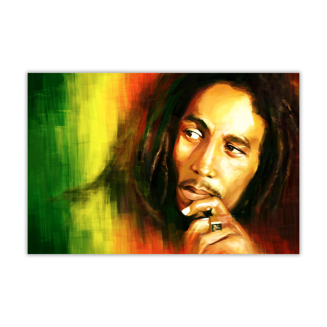 Bob Marley Art Colourful Canvas Wall Art Picture Print for the Living Room, Bedroom, Home Decor