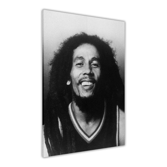 Bob Marley Black & White Canvas Wall Art Picture Print for the Living Room, Bedroom, Home Decor