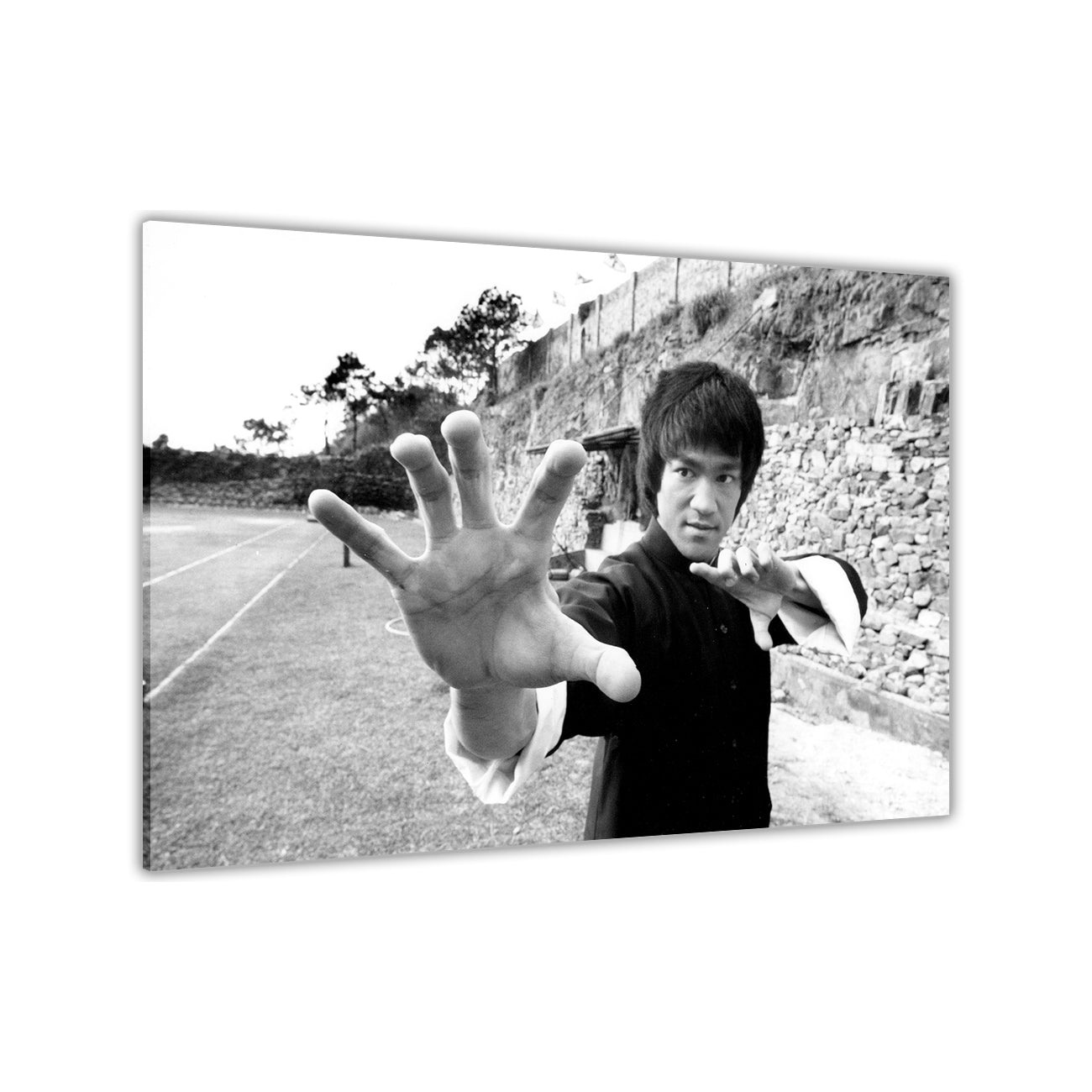 Bruce Lee BW Canvas Wall Art Picture Print for the Living Room, Bedroom, Home Decor