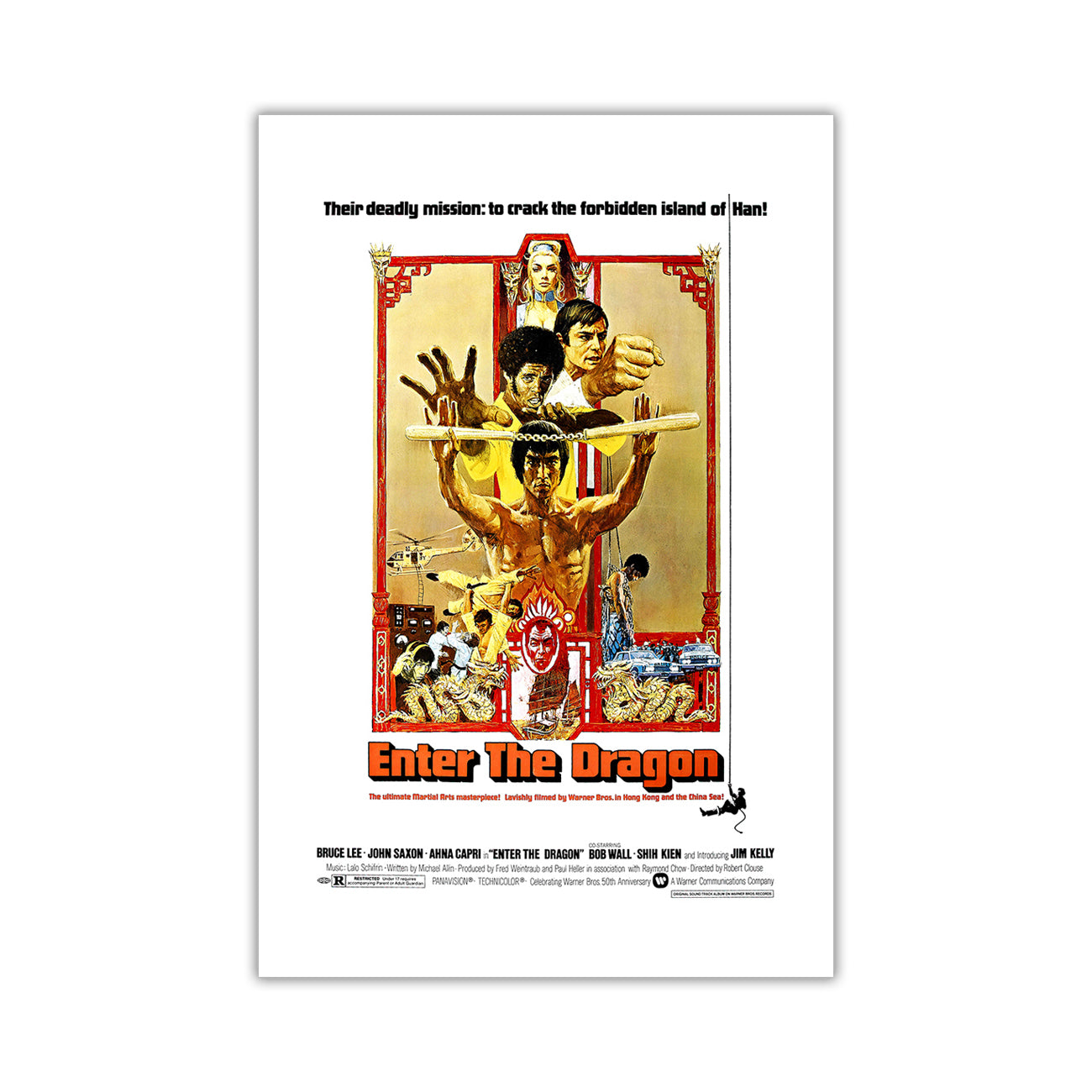 Bruce Lee Enter The Dragon Poster Canvas Wall Art Picture Print for the Living Room, Bedroom, Home Decor
