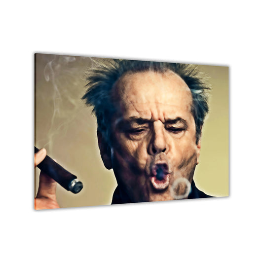 Jack Nicholson Smoking Canvas Wall Art Picture Print for the Living Room, Bedroom, Home Decor