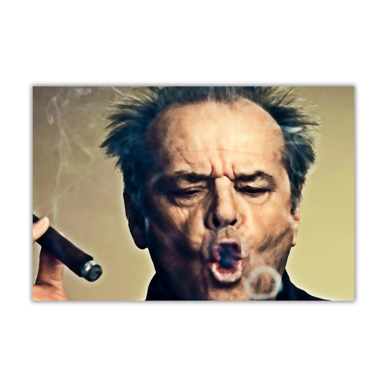 Jack Nicholson Smoking Canvas Wall Art Picture Print for the Living Room, Bedroom, Home Decor