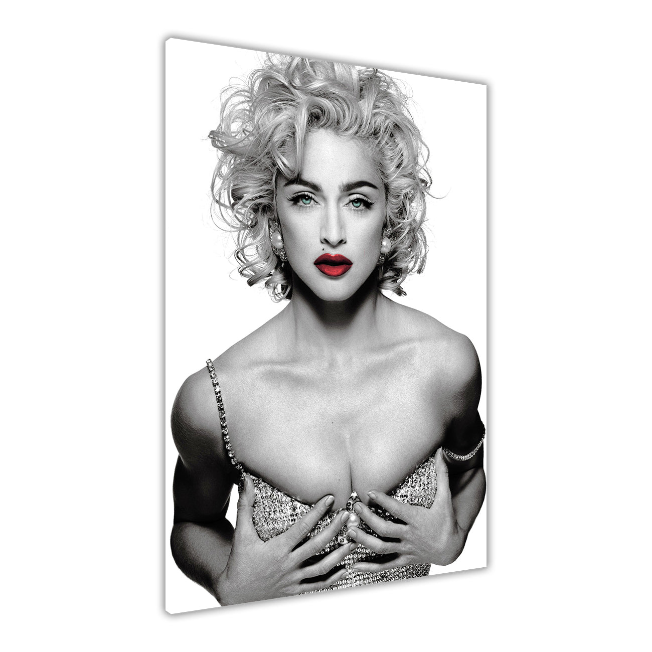 Madonna Lips Red Canvas Wall Art Picture Print for the Living Room, Bedroom, Home Decor
