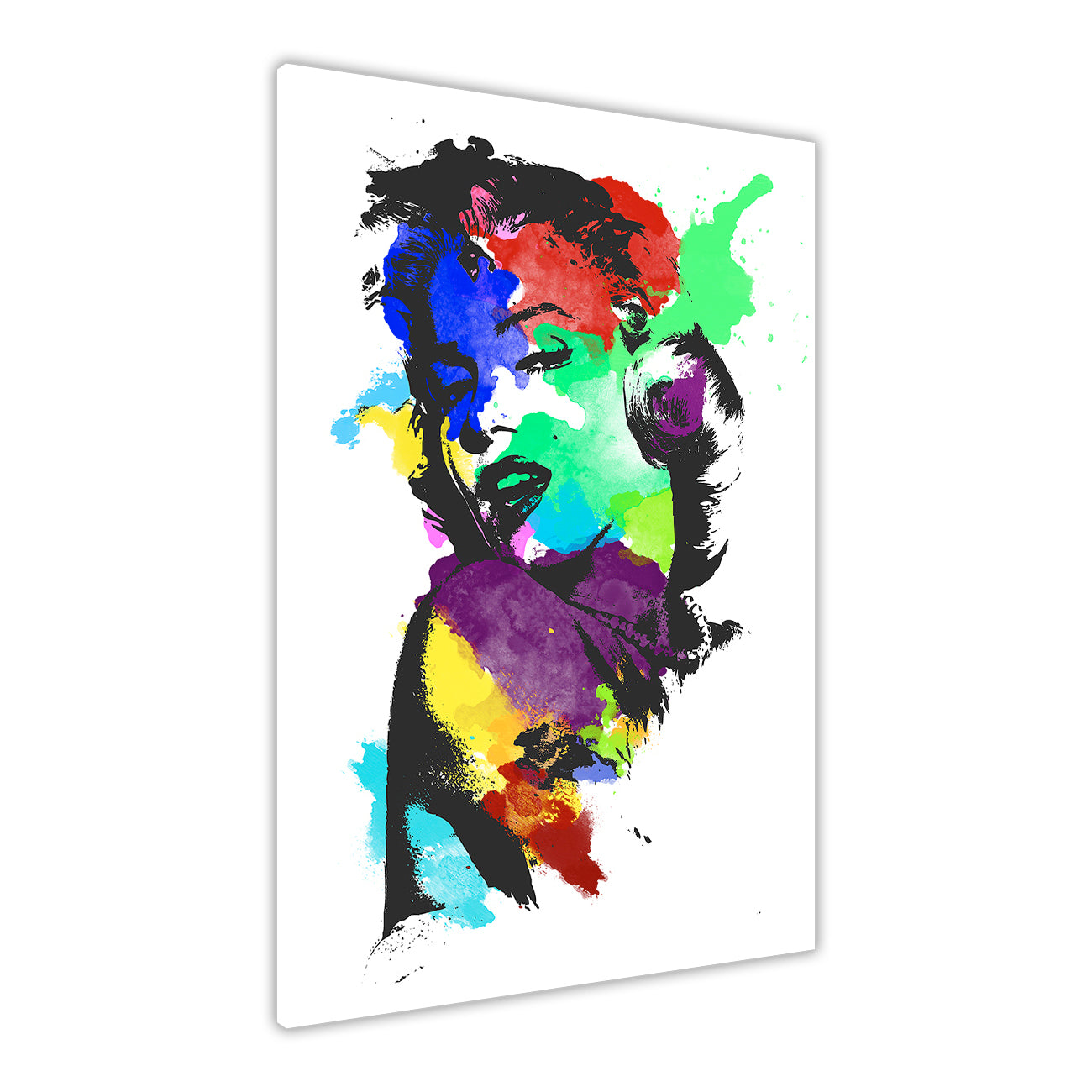 Monroe Colour Splash Canvas Wall Art Picture Print for the Living Room, Bedroom, Home Decor