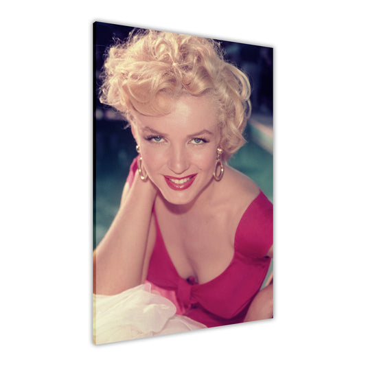 Monroe Pink Dress Canvas Wall Art Picture Print for the Living Room, Bedroom, Home Decor