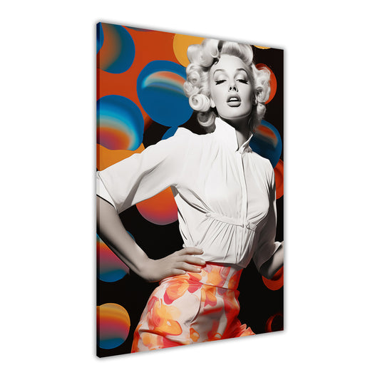 Monroe Pop Canvas Wall Art Picture Print for the Living Room, Bedroom, Home Decor