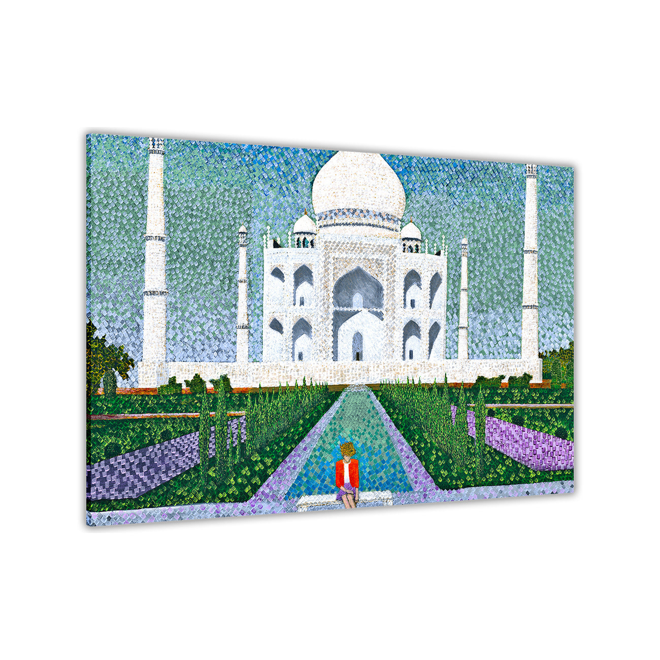 Princess Diana Taj Mahal Canvas Wall Art Picture Print for the Living Room, Bedroom, Home Decor