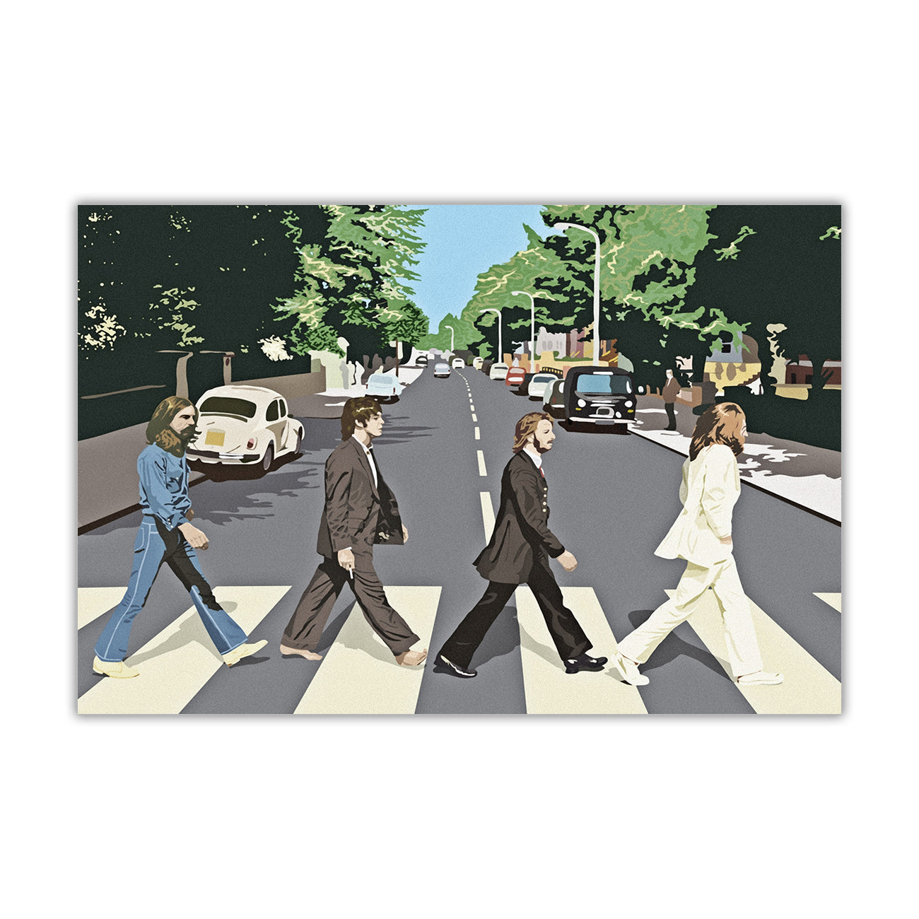 The Beatles Abbey Road Canvas Wall Art Picture Print for the Living Room, Bedroom, Home Decor