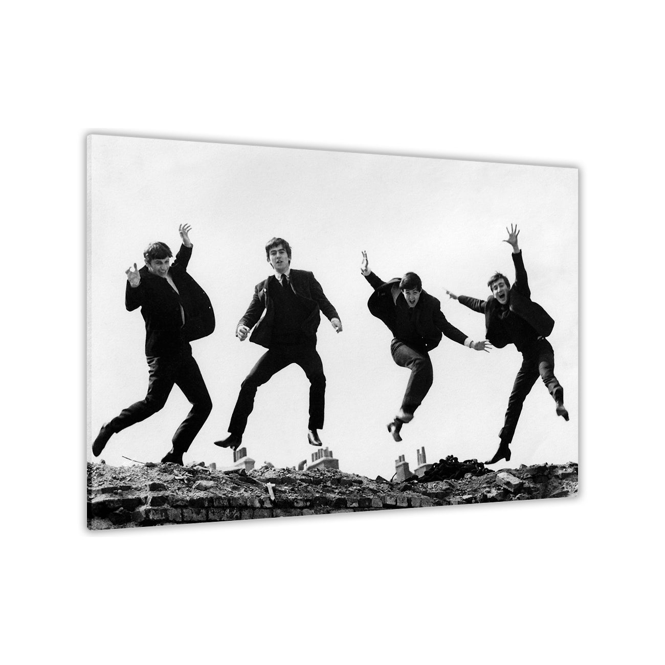 The Beatles Jumping Canvas Wall Art Picture Print for the Living Room, Bedroom, Home Decor