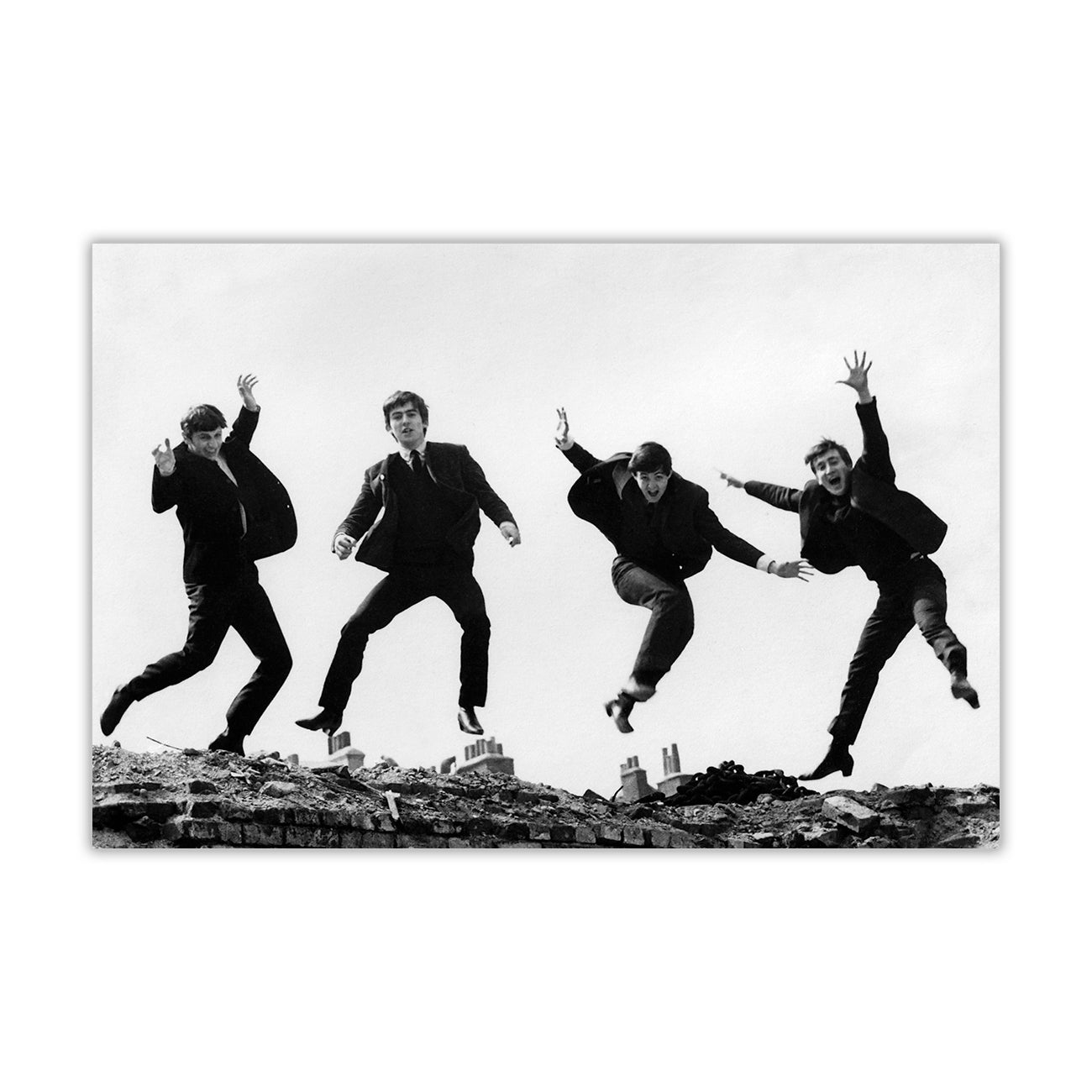 The Beatles Jumping Canvas Wall Art Picture Print for the Living Room, Bedroom, Home Decor