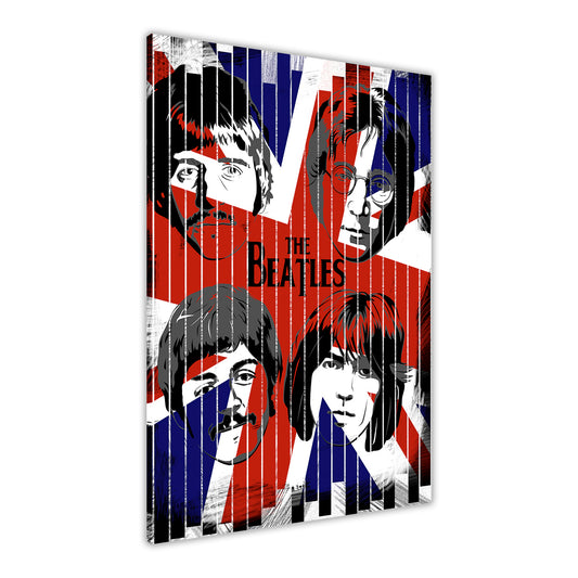 The Beatles Union Jack Canvas Wall Art Picture Print for the Living Room, Bedroom, Home Decor