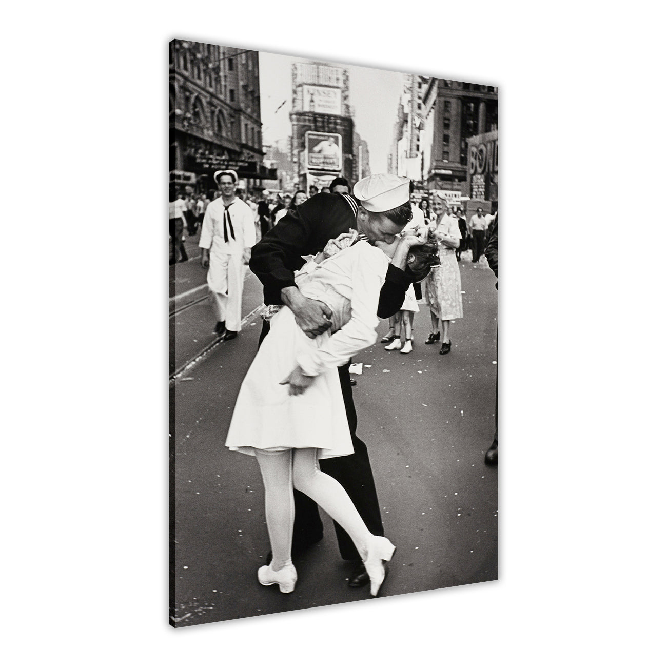 Sailor Kissing Nurse Canvas Wall Art Picture Print for the Living Room, Bedroom, Home Decor