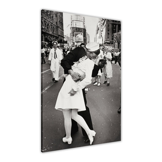 Sailor Kissing Nurse Canvas Wall Art Picture Print for the Living Room, Bedroom, Home Decor