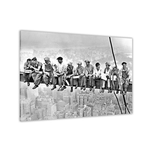 Sky Lunch Canvas Wall Art Picture Print for the Living Room, Bedroom, Home Decor