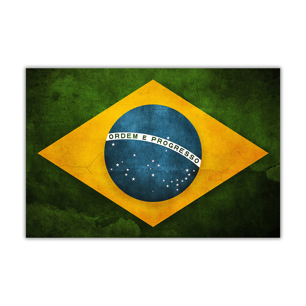 Brazil Flag Canvas Wall Art Picture Print for the Living Room, Bedroom, Home Decor