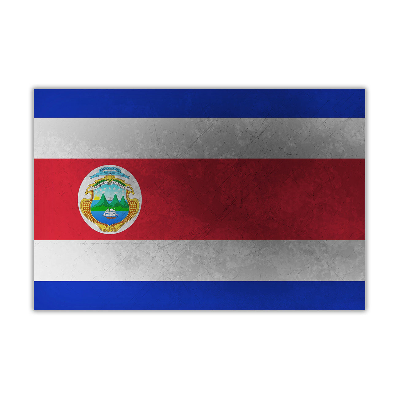 Costa Rica Flag Canvas Wall Art Picture Print for the Living Room, Bedroom, Home Decor