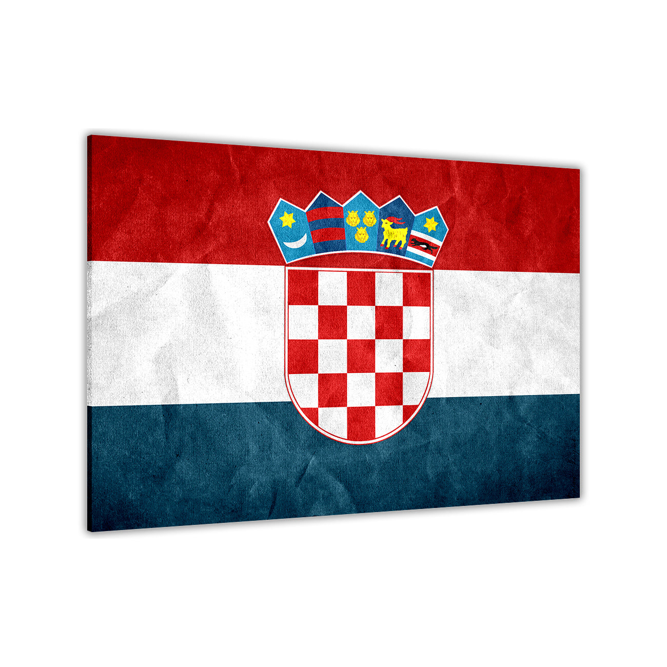 Croatia Flag Canvas Wall Art Picture Print for the Living Room, Bedroom, Home Decor