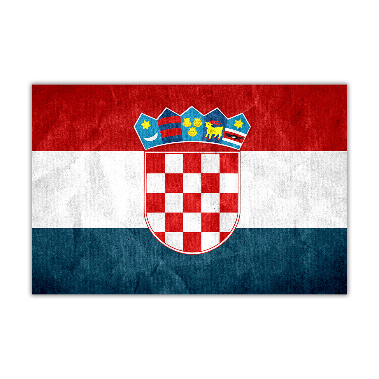 Croatia Flag Canvas Wall Art Picture Print for the Living Room, Bedroom, Home Decor
