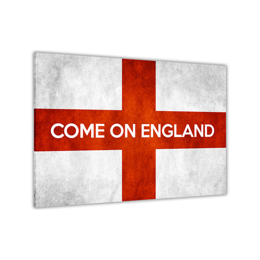 England Flag Come On Q Canvas Wall Art Picture Print for the Living Room, Bedroom, Home Decor