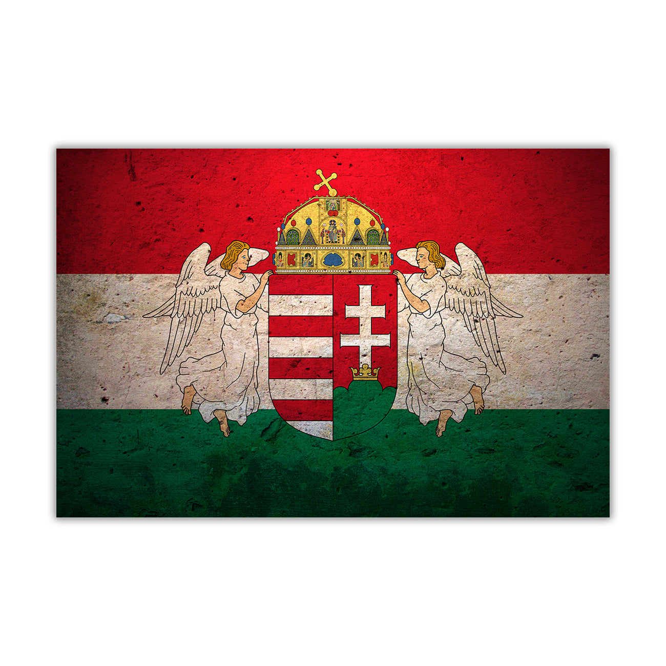 Hungarian Flag Canvas Wall Art Picture Print for the Living Room, Bedroom, Home Decor