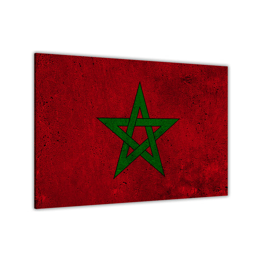 Morocco Flag Canvas Wall Art Picture Print for the Living Room, Bedroom, Home Decor