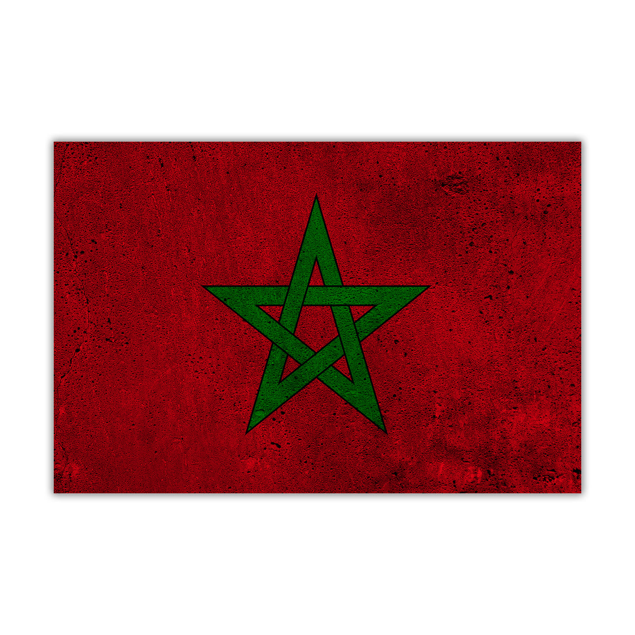 Morocco Flag Canvas Wall Art Picture Print for the Living Room, Bedroom, Home Decor