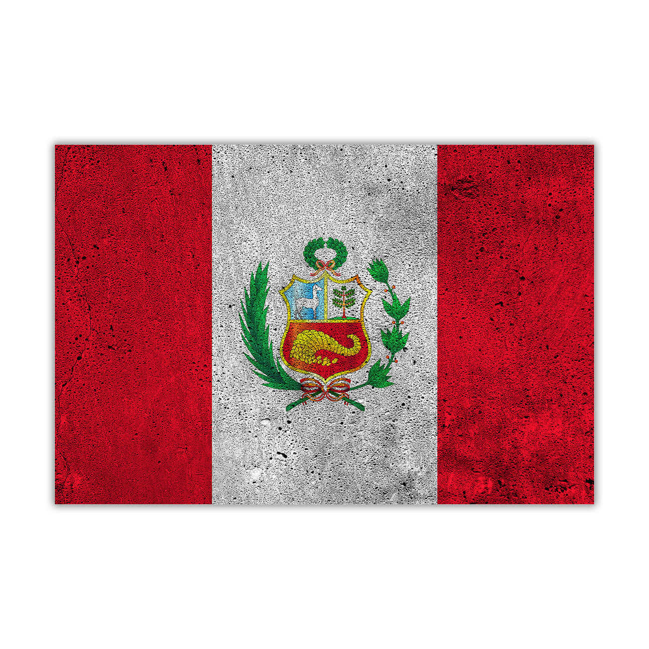 Peru Flag Canvas Wall Art Picture Print for the Living Room, Bedroom, Home Decor