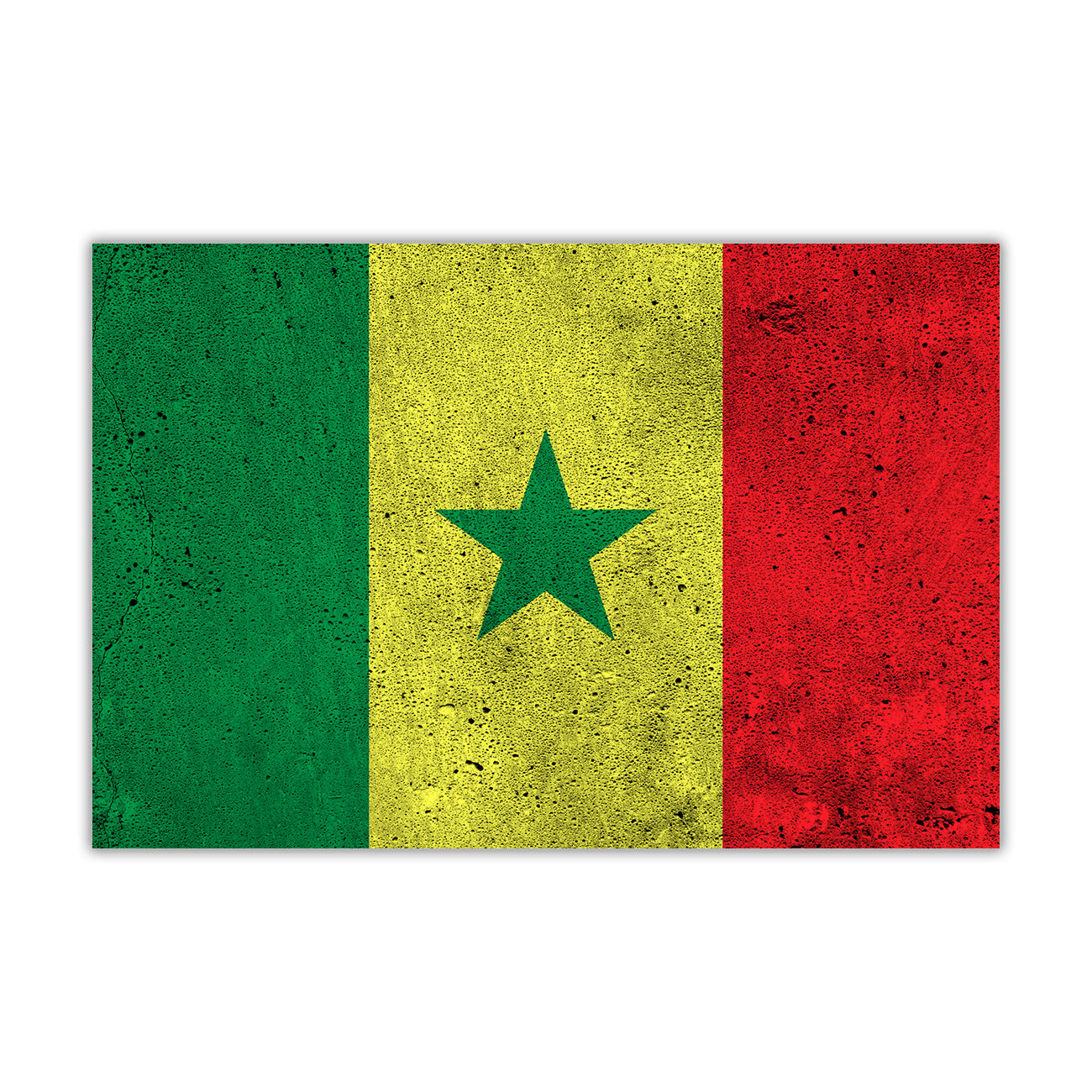 Senegal Flag Canvas Wall Art Picture Print for the Living Room, Bedroom, Home Decor