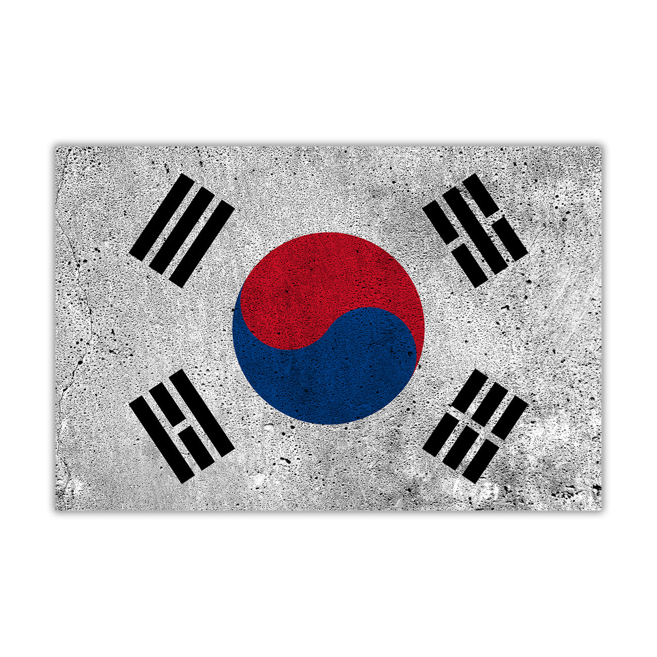 South Korea Flag Canvas Wall Art Picture Print for the Living Room, Bedroom, Home Decor