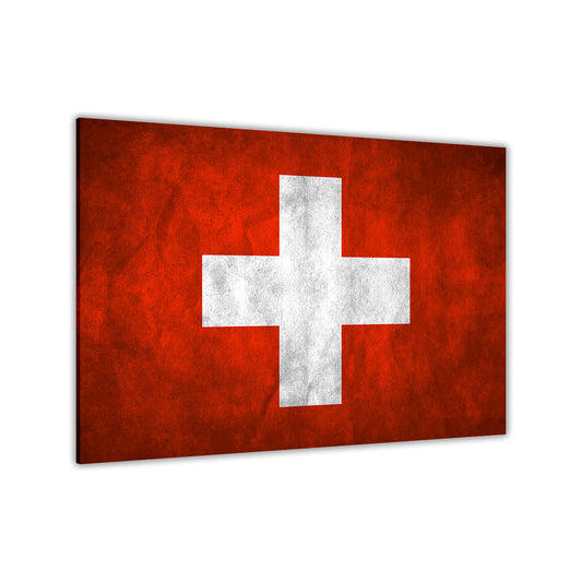 Switzerland Flag Canvas Wall Art Picture Print for the Living Room, Bedroom, Home Decor
