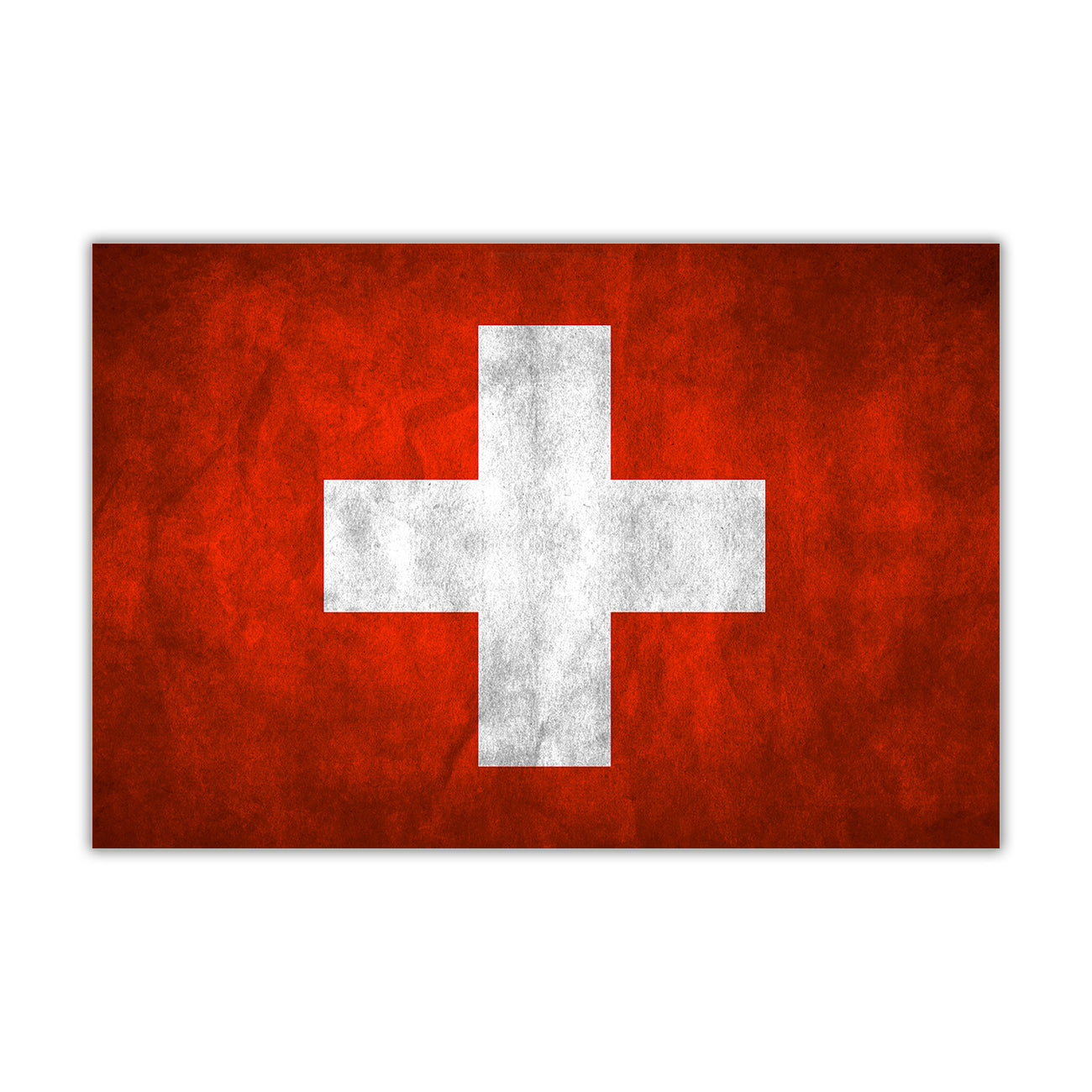 Switzerland Flag Canvas Wall Art Picture Print for the Living Room, Bedroom, Home Decor
