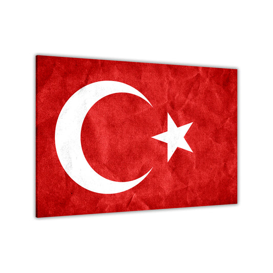 Turkey Flag Canvas Wall Art Picture Print for the Living Room, Bedroom, Home Decor