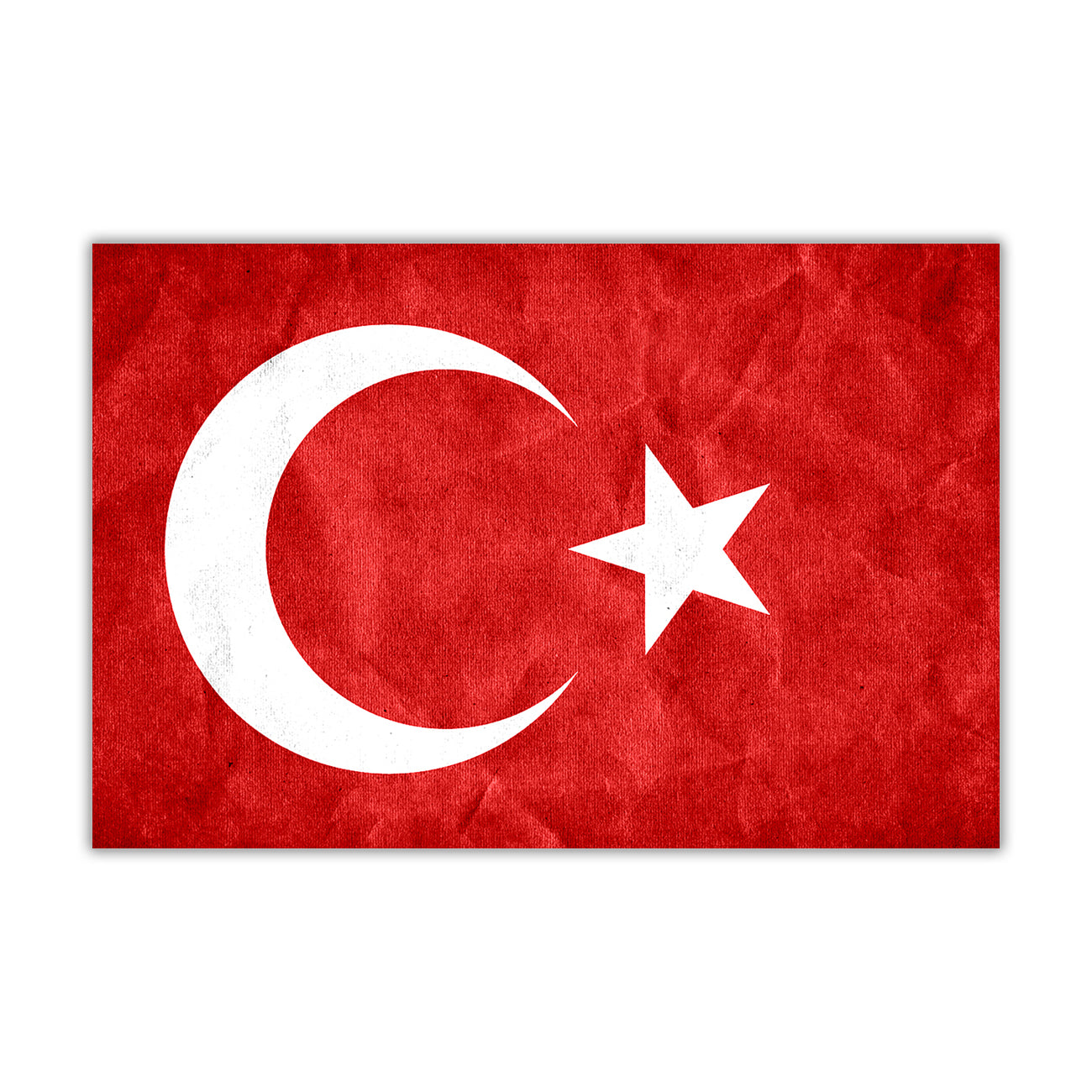 Turkey Flag Canvas Wall Art Picture Print for the Living Room, Bedroom, Home Decor